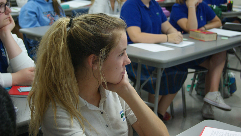 Xavier Student In Class Xavier Student In Class