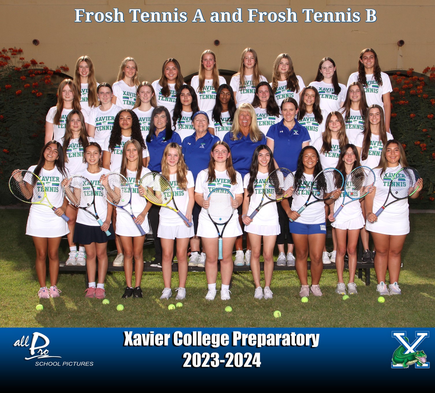 Comp Frosh Tennis Team added caption and cropped